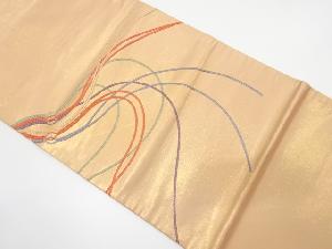 組紐模様　刺繍　袋帯